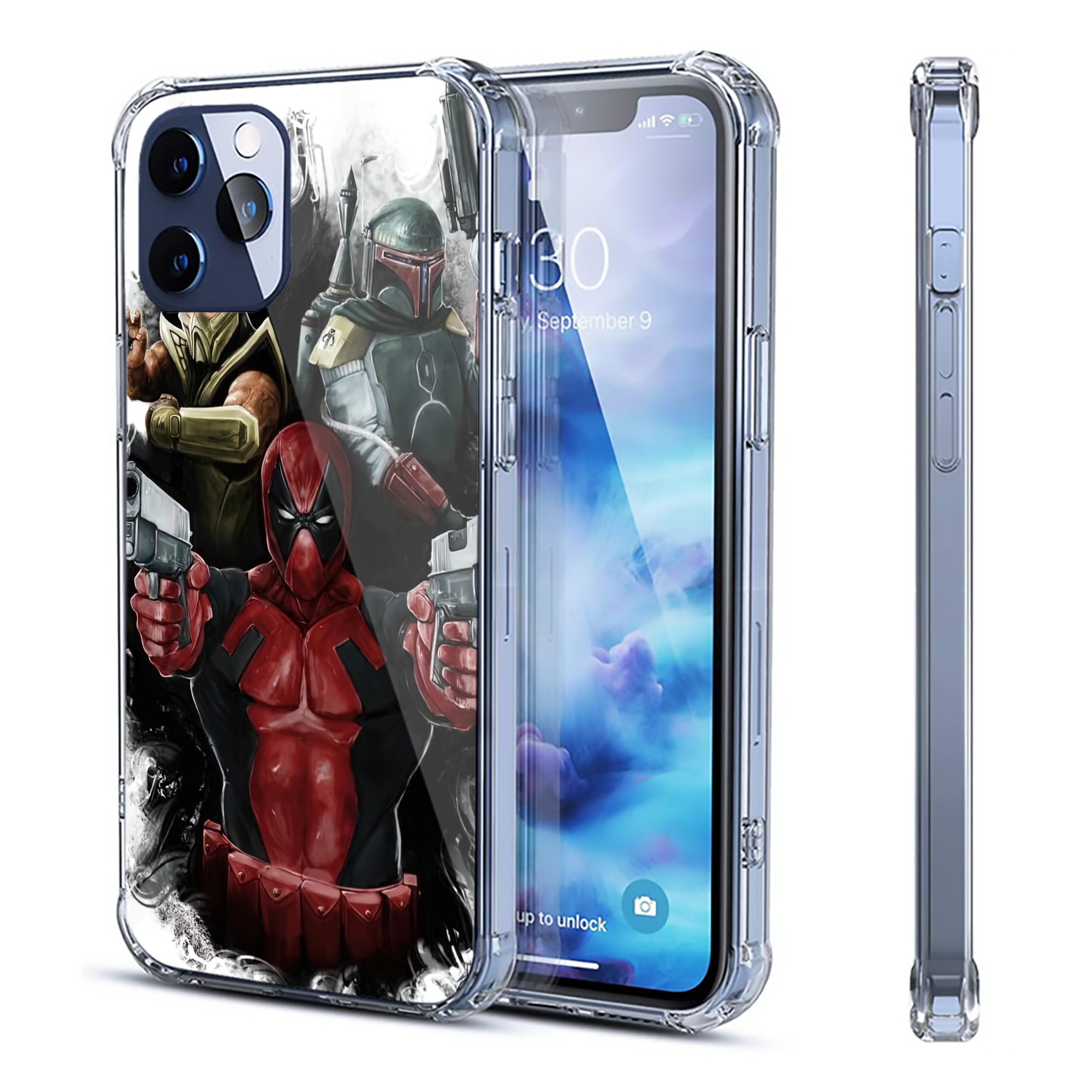 （画像用） Deadpool デッドプール 【iPhone 12シリーズ対応】透明スマホケース（クリアソフトケース）